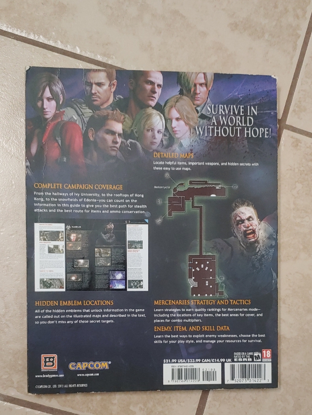 Resident Evil 6 Strategy Guide Book Bradygames Capcom - Picture 3 of 3